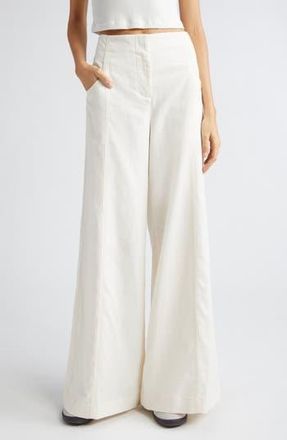 TWP Demie High Waist Wide Leg Pants in Bone at Nordstrom Rack, Size 10