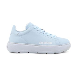 Moschino Sneakers, female, Blue, 3 UK, Casual Leather Platform Low Top Trainers