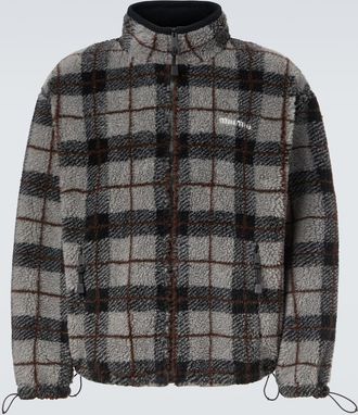 Miu Miu Checked teddy jacket