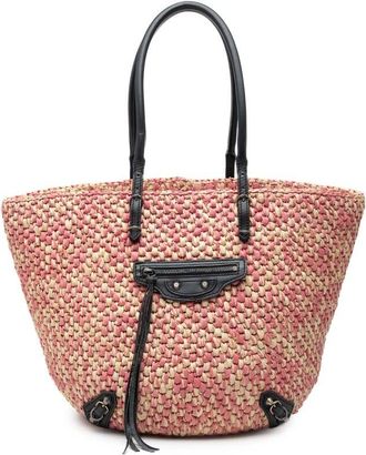 Balenciaga Pre-owned Balenciaga Raffia Motocross Classic Panier Basket Tote Ladies 6XRSFUU6WLGSEVBO