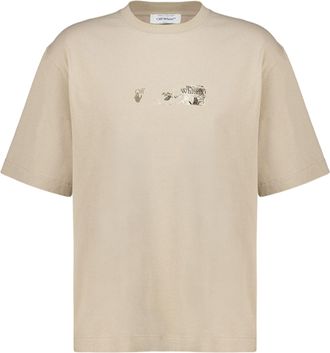 Off-white Artistic Logo Print Cotton T-Shirt by Off-White