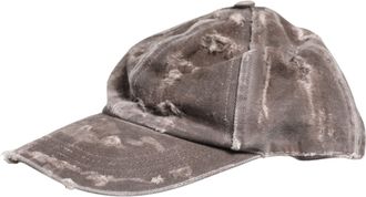 Dolce & Gabbana Men Brown Cotton Distressed Baseball Capello Hat