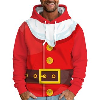 Generic Mens Christmas Sweatshirt, Large Size, Printed Ugly Casual Long Sleeve Sport Pullover Chic and Elegant Loose Fit Christmas Party Hoodie Autumn Winter 