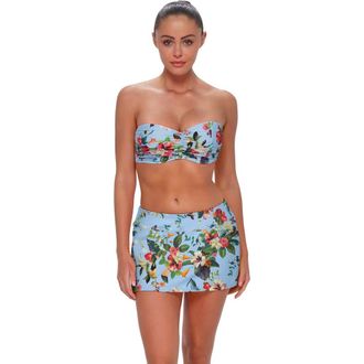 Sunsets Loretta Bandeau Bikini Swimsuit Top - D Cup in Budding Romance at Nordstrom, Size 32