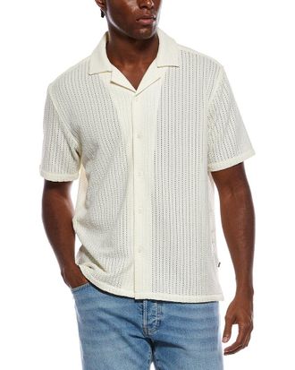 Civil Society Braga Relaxed Fit Open Knit Resort Shirt