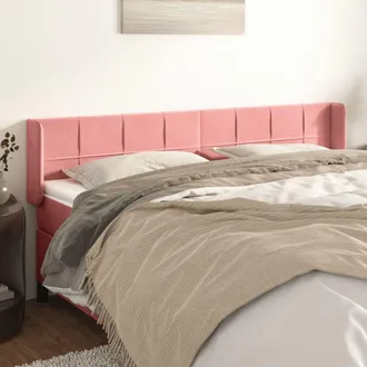 vidaXL Cabecero De Terciopelo Rosa 163x16x78/88 Cm Vidaxl