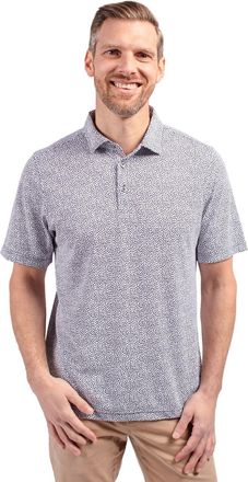 Cutter & Buck Virtue Eco Pique Botanical Print Recycled Mens Polo