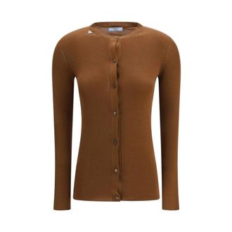 Prada Dames, Truien, Bruin, Maat: M Wol