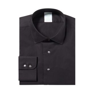 Brooks Brothers Stretch Supima Katoen Non-Iron Ainsley Overhemd - Heren - Casual Overhemden - Zwart - 4XL - Katoen - Overhemden