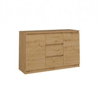 OEM C&oacute;moda Moderna Artesanal De Roble De 120 Cm - 2 Puertas, 3 Cajones - Sal&oacute;n, Dormitorio, Habitaci&oacute;n Infantil