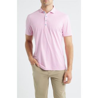 Johnnie-O Parson Performance Jersey Polo in Punch at Nordstrom, Size Xx-Large