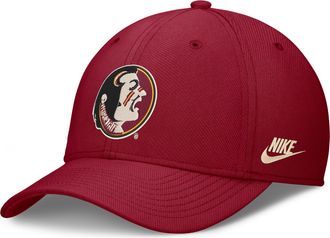 Nike Florida State Legacy Rise Vintage Nike Mens Dri-FIT College Hat in Red | NC0369WFSH-SUH
