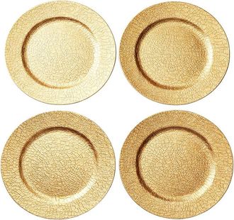 American Atelier Rhiannon Plated Set Of 4 Charger Plates