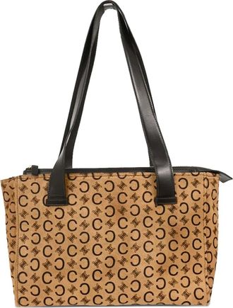 Celine Borsa tote con motivo Macadam C 1990-2000 - Marrone