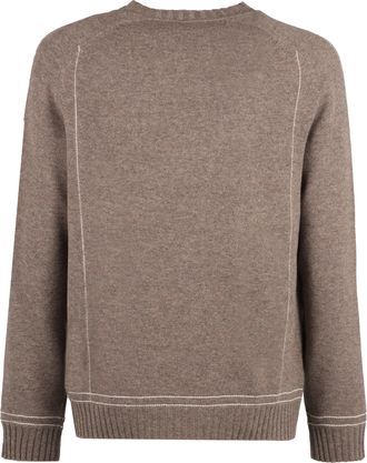 Giorgio Armani Mens Wool And Cashmere Sweater Beige Virgin Sweatshirts