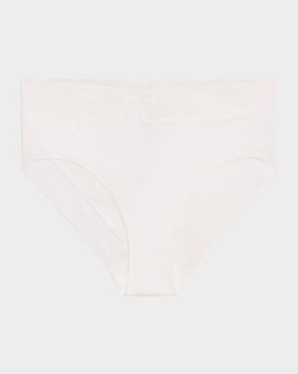 Hanro Cotton Delight Lace-Trim High-Cut Briefs