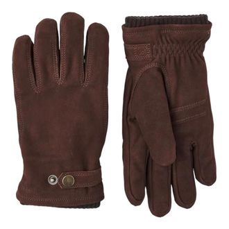 Hestra Klassieke Warme Winterhandschoen van Nubuck Geitenleer - Heren - Handschoenen - Bruin - 11 IN - Leer - Accessoires