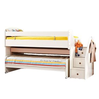 Muemue Cama Midi Con Escritorio Blanca 90x200/90x190cm