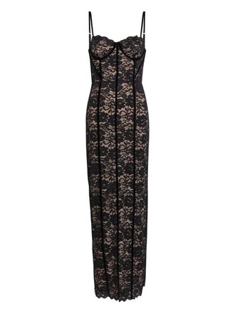 Alice & Olivia lace slip maxi dress - Black