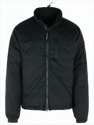 Canada Goose Solid Black Padded Jacket With High Collar