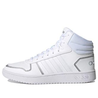 adidas (WMNS) adidas Hoops 2.0 Mid White Silver Metallic FY6023