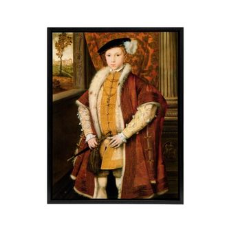 Artery8 Scrots Edward VI Tudor England King Framed Canvas Wall Art Print | Size: W24 x H32