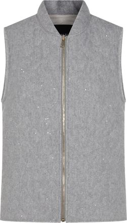 Fabiana Filippi Gilet con paillettes - Grigio