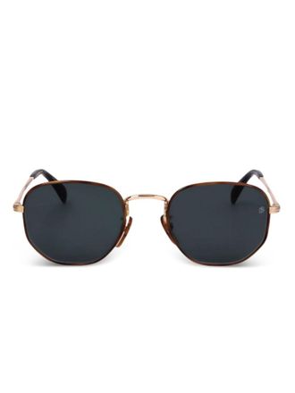 Eyewear by David Beckham Zonnebril met zeshoekig montuur - Goud
