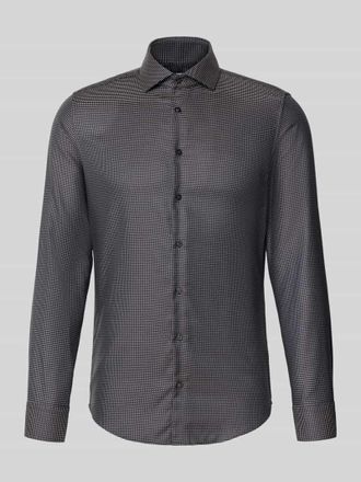 Seidensticker Slim Fit Business-Hemd mit Kentkragen in Anthrazit, Gr&ouml;&szlig;e 38