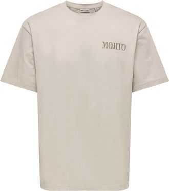 Only & Sons T-Shirt ONLY & SONS ONSFRED LIFE RLX SS PRINT TEE NOOS, Herren, Gr. XXL, silber lining print:mojito, Jersey, Obermaterial: 100% Baumwolle, bedruckt, r