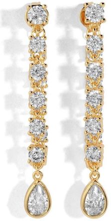Lili Claspe Stephie Bezel Front/Back Earrings in Gold at Nordstrom