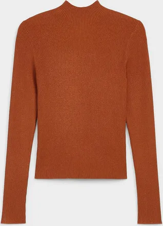 Icone Womens Ribbed mock-neck sweater