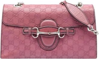 Gucci Pre-owned Shoulder Bags, female, Pink, Size: ONE SIZE Pre-owned The Emily Shoulder Bag