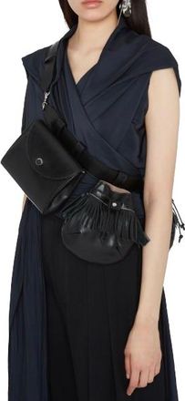 J.W.Anderson Black Leather Multi Pocket Cross Body Bag