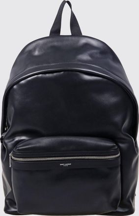 Saint Laurent Zaino City in pelle di vitello liscia con logo laminato