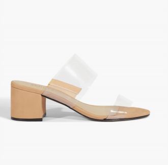 Schutz Womens Victorie Sandal In Transparent/honey Biege