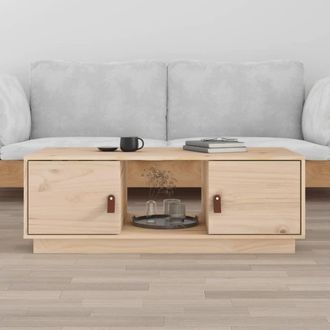vidaXL Mesa De Centro De Madera Maciza De Pino 100x50x35 Cm Vidaxl