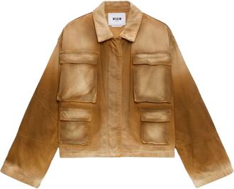Msgm patch-pocket jacket - Brown