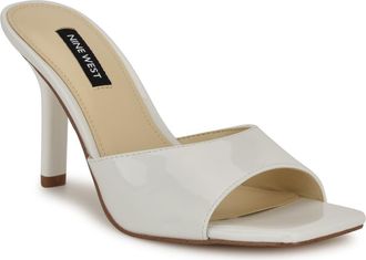 Nine West Disko High Heel Sandal in White at Nordstrom, Size 8.5