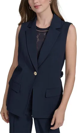 Halston Heritage Notch Pocket Vest Top