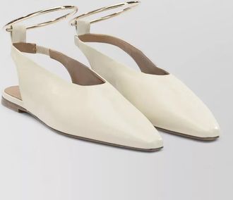 Jil Sander pointed toe slingback flat shoes