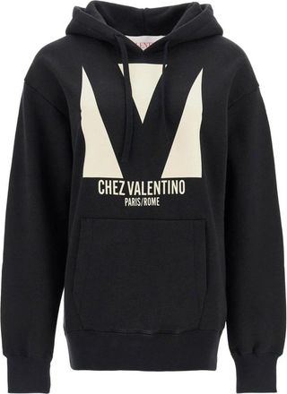 Valentino Garavani Chez Valentino Graphic Hoodie - Dames - Hoodies - Zwart - XS - Hoodies & sweatvesten