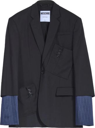 Moschino Cut Sleeve Jacket - Heren - Blazers - Zwart - XL - Wol - Jassen
