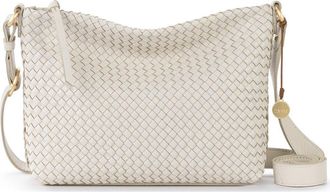 The Sak Melrose Crossbody Woven Leather Bag in Stone Woven at Nordstrom