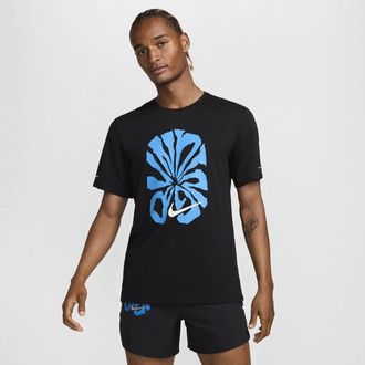 Nike Mens Rise 365 Run Energy Dri-FIT SS T-Shirt - Summit White/Black Size XLT