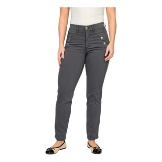 2-Biz Karcemona Bukser - Dames - Slim Fit Broeken - Grijs - M - Katoen - Broeken
