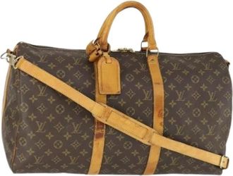Louis Vuitton Pre-owned Weekend Bags, female, Brown, Size: ONE SIZE Pre-owned Canvas Weekend Bag