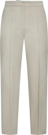Max Mara Cropped Trousers, female, Beige, Size: 2XS Zemira Ecru Trousers