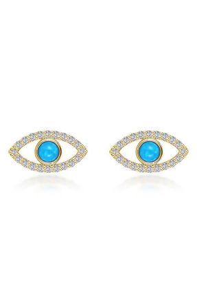 Lafonn Reconstituted Turquoise Evil Eye Earrings at Nordstrom