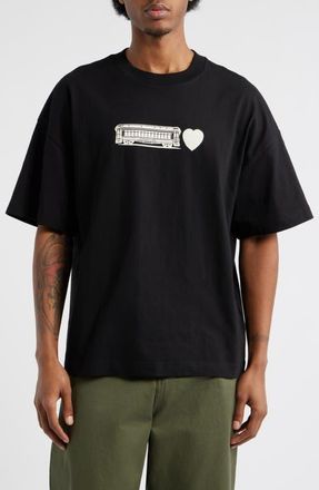 Carhartt Work in Progress Deconstructed Organic Cotton Jersey Graphic T-Shirt in Black at Nordstrom, Size Medium